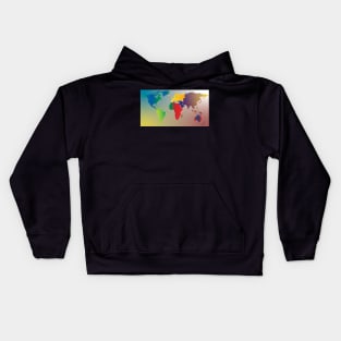 Abstract map of the world Kids Hoodie